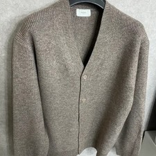 Men's Deep Beige Cardigan - New, Thick Knitting