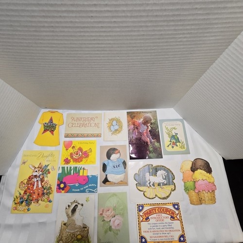 Lot Of 27 Used Vintage Greeting Cards And Invitations From The 70s And 80s