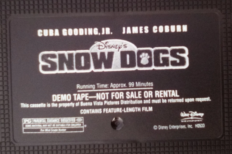 Snow Dogs (Gently Used VHS  2002) Screening Copy DISNEY Cuba Gooding Jr. - Image 3 of 4