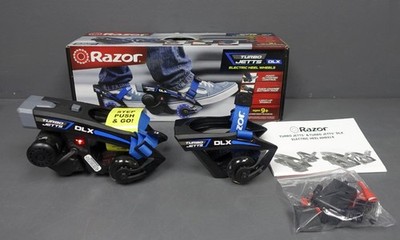RAZOR Turbo Jetts DLX Electric Light-Up Heel Wheels Black/Blue