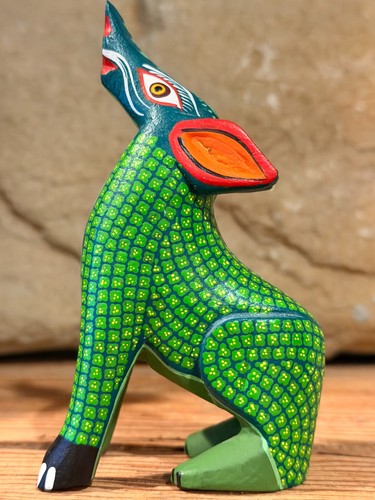 SIGNED Norberto Fabian Xuana Oaxacan Carving COYOTE Alebrije Folk Art - AS IS