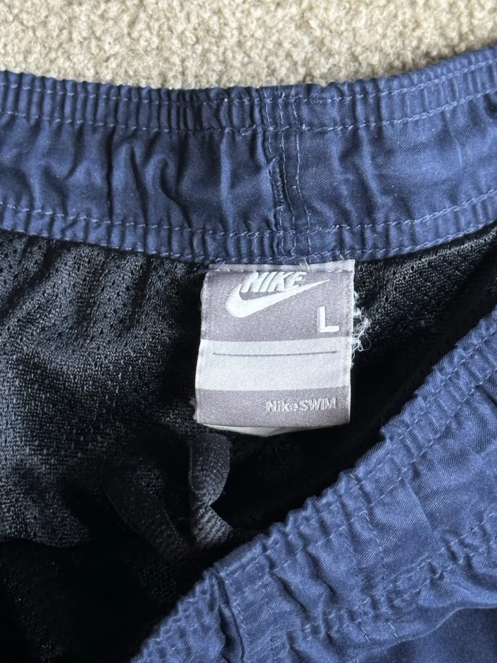 Pantalones Cortos de Natación Nike Vintage Y2K Azul Llamas Talla Grande Juvenil 30’ Cintura Foto 2 de 4