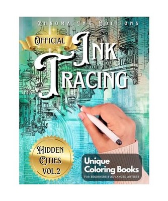 Ink Tracing Coloring Book, Follow the White Lines to Reveal a Unique City. A New