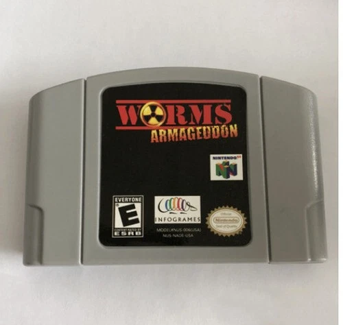 Worms Armageddon Game Card For Nintendo 64  Only-Tested & Working