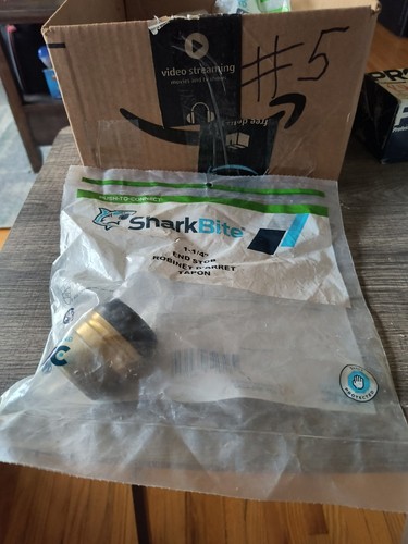 NEW SharkBite 1 1/4" Brass End Stop Push To Connect