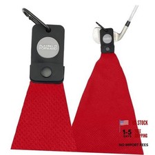 Magnetic Golf Towels for Golf Bags with Clip Ultra Strong Magnet - Waffle Red