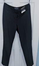 Image of Women's Black Straight Leg Trousers From Dorothy Perkins Size 12 W32" L32" New