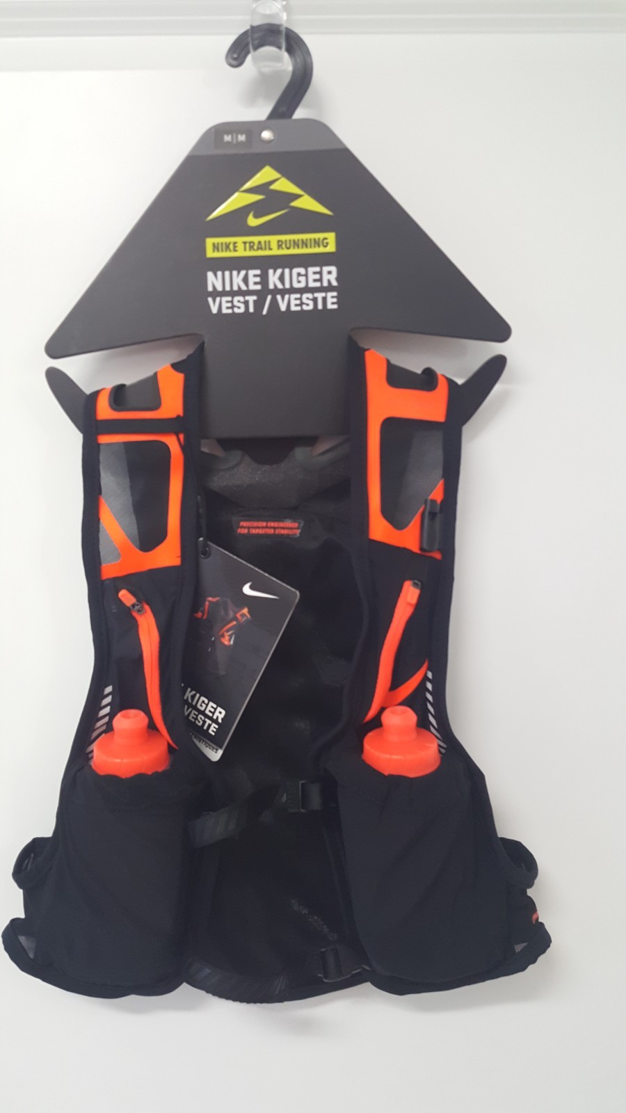 Nike Unisex Kiger Vest Bottles Adjustable -Fitting Trail Hiking/Running Medium