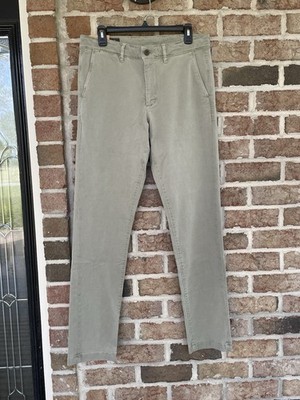Faherty Pants Mens 31x34 Sage Coastline Chino Tailored Organic Cotton Stretch