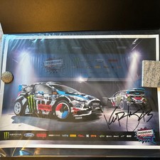 Ken Block Autographed Hoonigan Poster Signed In Person Ford