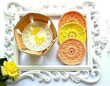 6 Face pads Cotton sponges Makeup remover pads Face rounds Crochet scrubbies