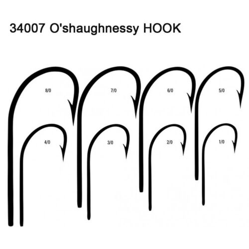 40pcs Saltwater Fishing Hooks Stainless Steel 34007 O'shaughnessy Forged Hook - Picture 4 of 29