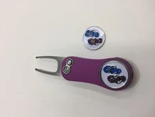 Pitchfix Hybrid 2.0 Switchblade Divot Tool with 2 Crystal Sandals Markers