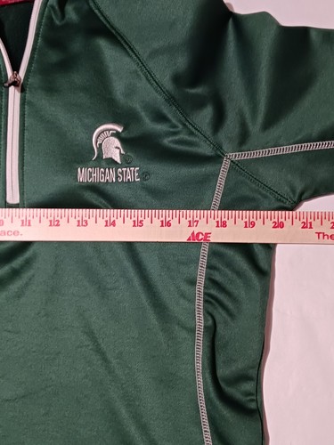 Michigan State Spartans Football Colossem Hooded Half Zip Pullover Women Size L - Picture 5 of 6