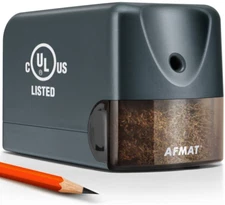 AFMAT Electric Pencil Sharpener Heavy Duty for 6.5-8mm No.2/Colored Pencils