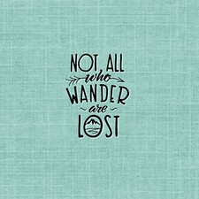 Not all Who Wander are Lost UNMOUNTED Rubber Stamp Quote, Camping, Hiking 25
