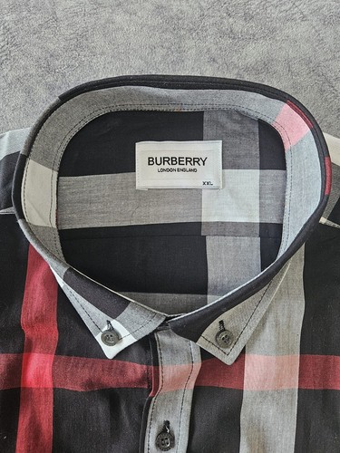 MEN'S BURBERRY XXL HIGH QUALITY LONG SLEEVE BLACK SHIRT