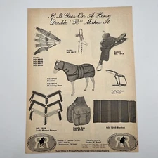 1985 Double R Leather Company Horse Tack Vintage Print Ad 8"x11" Chattanooga TN