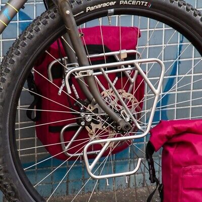 New NITTO Bicycle front rack, low rider rack, 1 piece silver New NITTO Bicycle front rack, low rider rack, 1 piece silver