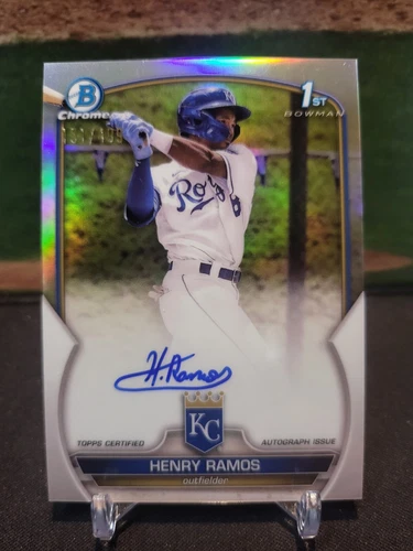 Henry Ramos 2023 1sf Bowman Chrome #CPA-HR Refractor Auto /499 Royals