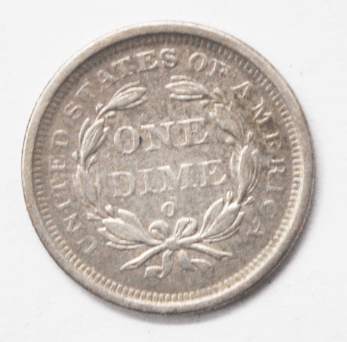1842 O 10c Seated Liberty Silver Dime Ten Cents New Orleans XF - Imagen 2 de 7
