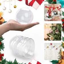 DIY Christmas Balls Ornaments Fillable Open Clear Hanging Ball Xmas Tree Decor