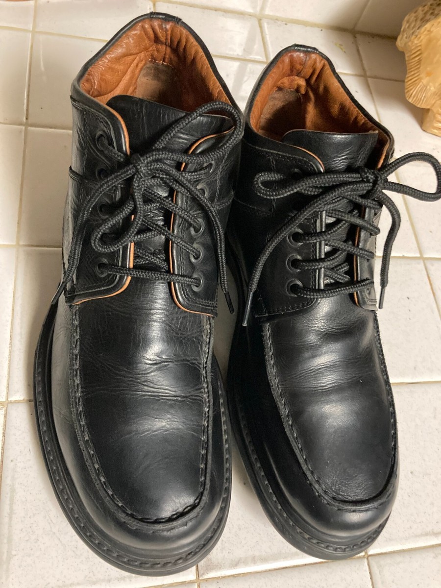 Johnston Murphy Passport Black Leather Lace Up Ankle Dress Mens Boots 8M $350