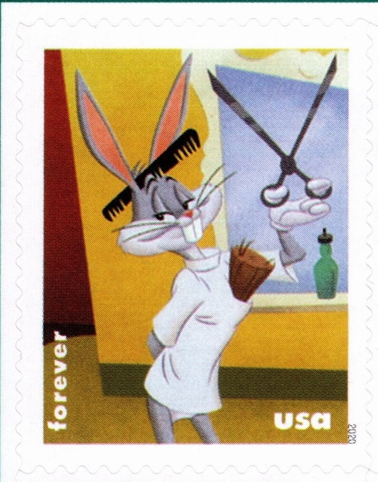 USA 2020 BUGS BUNNY CHARACTERS LOONEY TOON 20 STAMPS S/S SUPER NICE MNH - Image 2 of 4