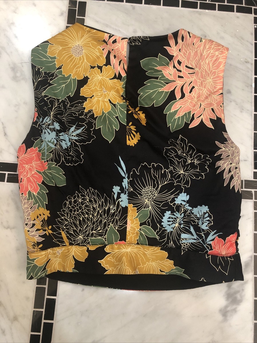Zara Basic Collection Women Floral With Side Zipper And Back