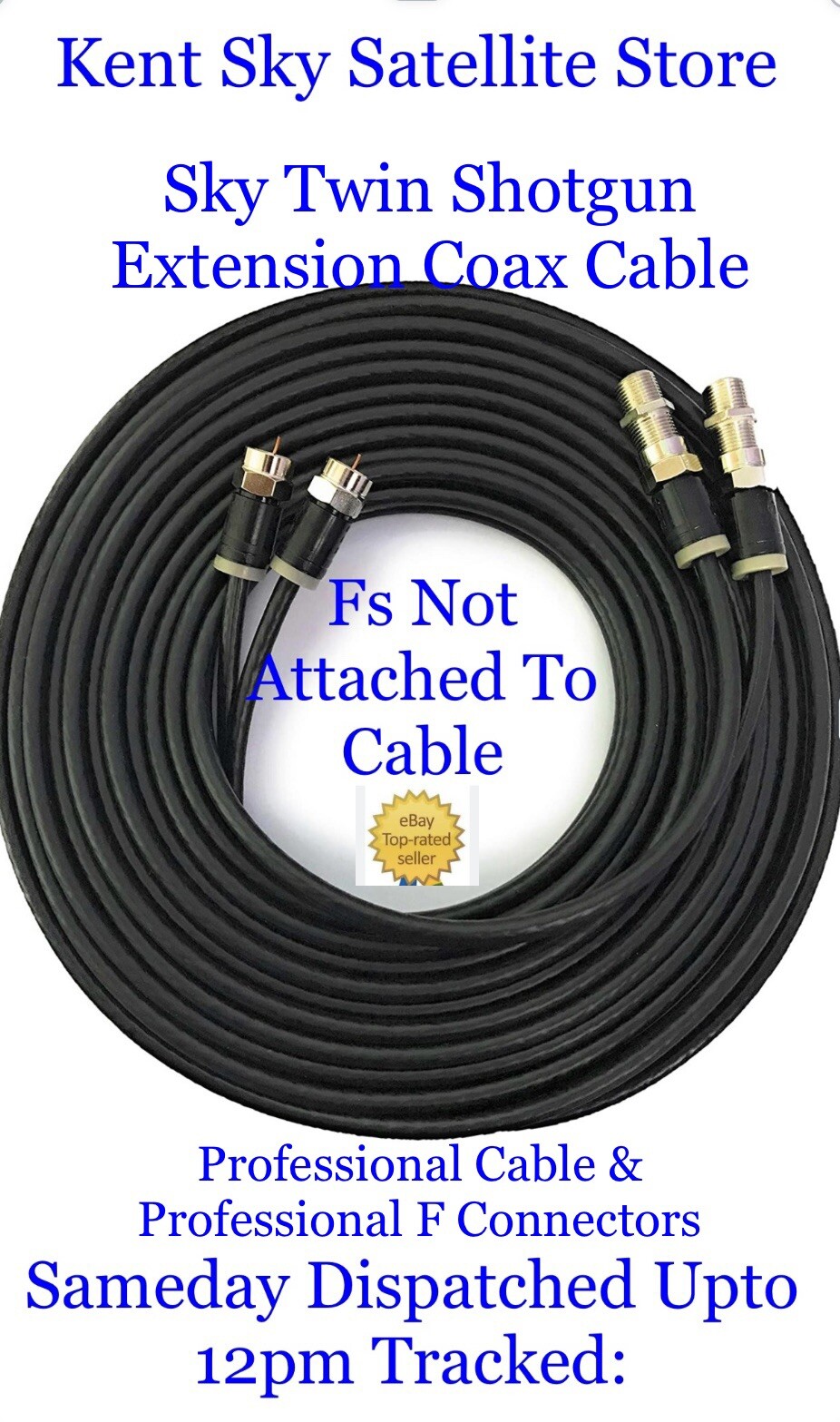 Sky Cable Extension Kits Sky Q Sky+Hd Twin Coax Satellite Lead Shotgun