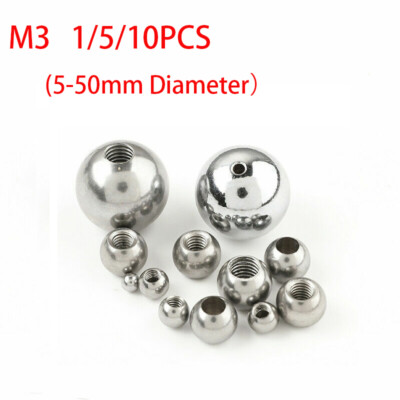 M3 Thread 5-50MM Stainless Steel Ball Knob Polished finish Handle Control Lever