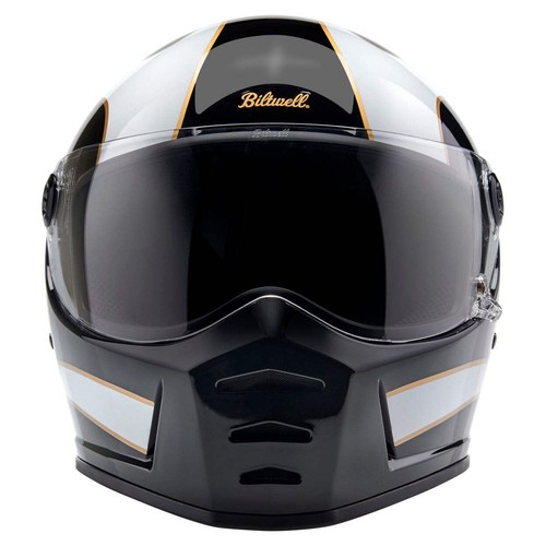 Lane Splitter ECE R22.06 Helmet - Gloss Black / Gloss White Flames - Picture 11 of 27