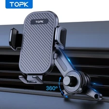 TOPK Metal Extension Hook Air Vent Phone Mount, compatible with all smartphones