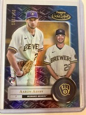 2022 Topps Gold Label Base Class 1 Blue #50 Aaron Ashby /150 - Milwaukee Brewers