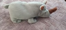 Vintage Original TY BEANIE Baby SPIKE Rhino P.E. Pellets Retired 1996