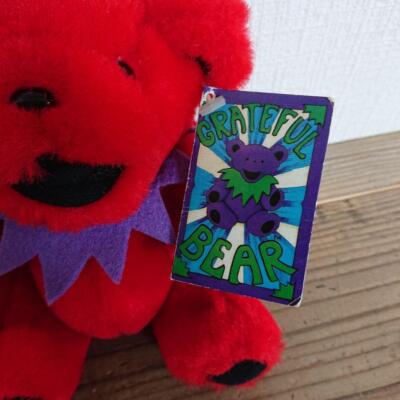 Plush Toy Native Art Trading Co. Grateful Dead Bear 7 Inches Red