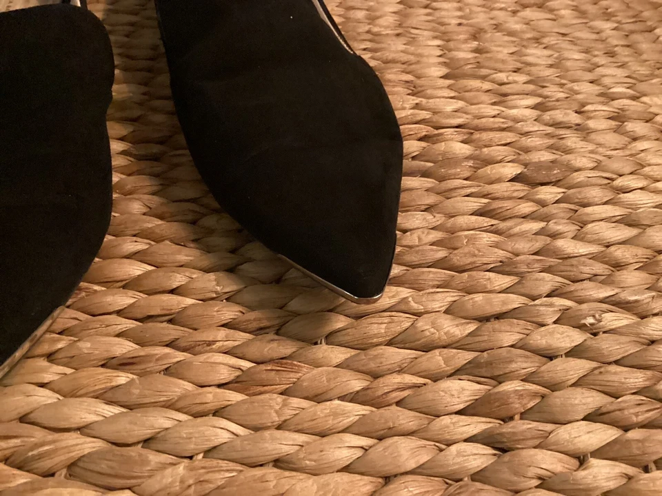 Ballerines ZARA pointure 41 daim noir - Photo 3/4