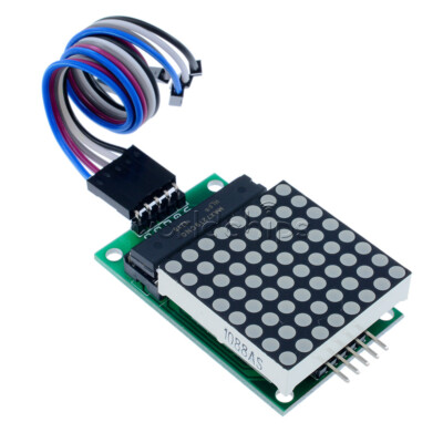 5PCS MAX7219 Red LED Dot Matrix Module Drive 8x8 Common Cathode Lattice + Cable