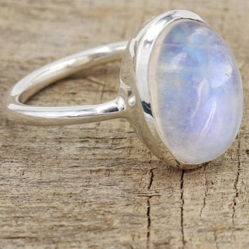 Natural Moonstone Gemstone 925 Sterling Silver Ring Jewelry Gift For Her D-246 - Picture 2 of 8