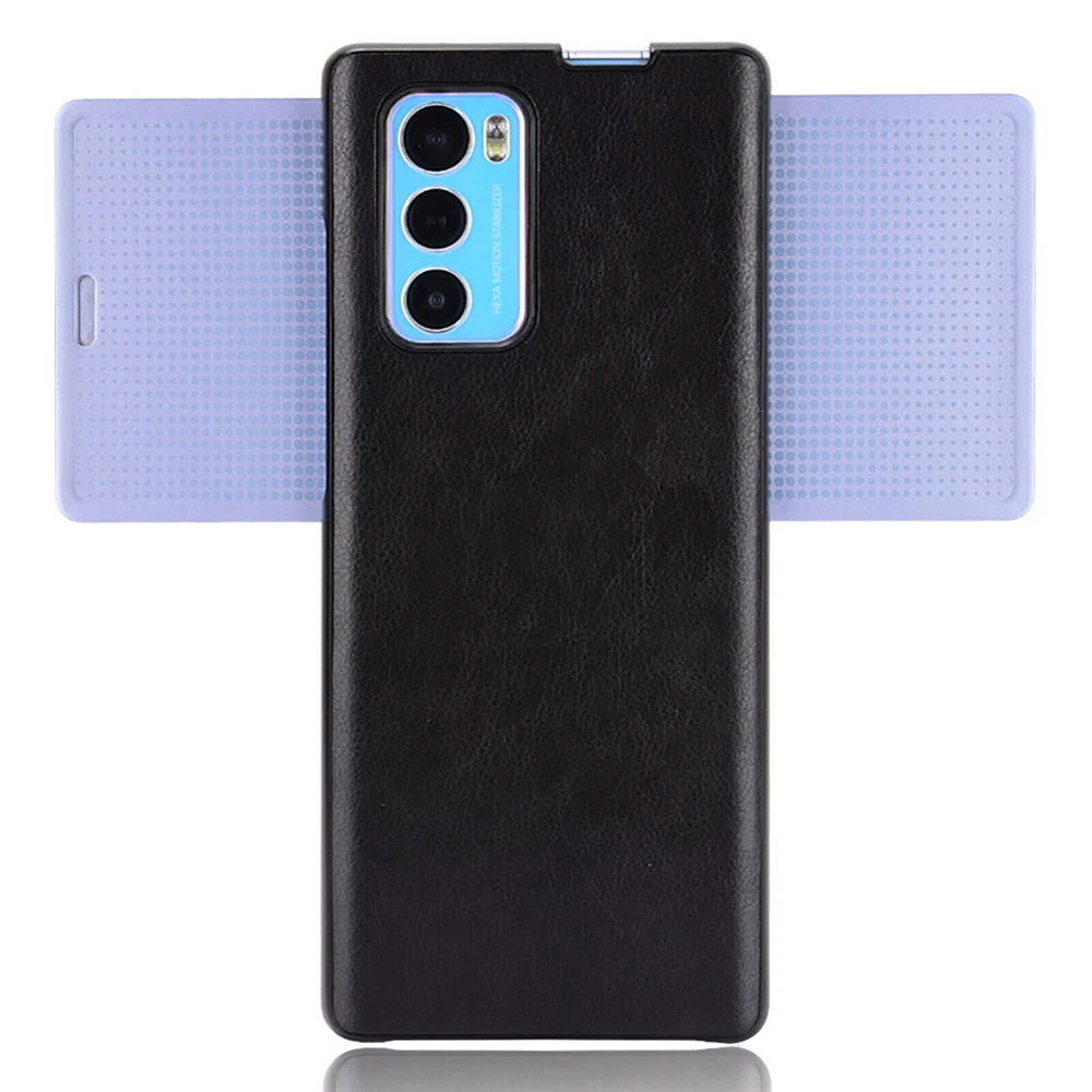 Phone Case Solid Color Back Cover Wear-resistant Retro Shell for LG Wing 5G