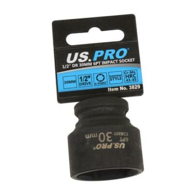 30 Mm Socket US PRO Tools 30mm Impact Socket - 1/2" Drive, 6-Point Single Hex (Part #3829) 1 Impact Socket - Foto 9