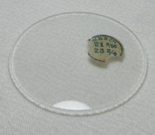 THICK GLASS POCKET WATCH CRYSTAL 21 3/16 REPLACEMENT PART NEW OLD STOCK D21