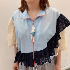 [Rumba] Korean Style Lace Blouse Chiffon Jacket Stylish KPOP Korean Fashion Top