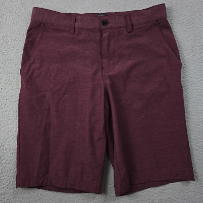 Urban Pipeline Super Flex Shorts Mens 33 Burgundy Red Chino Stretch Skater Light