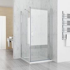 90 x 90 cm Duschkabine Eckig Dusche 180° Schwingtür Duschwand 90 Seitenwand NANO