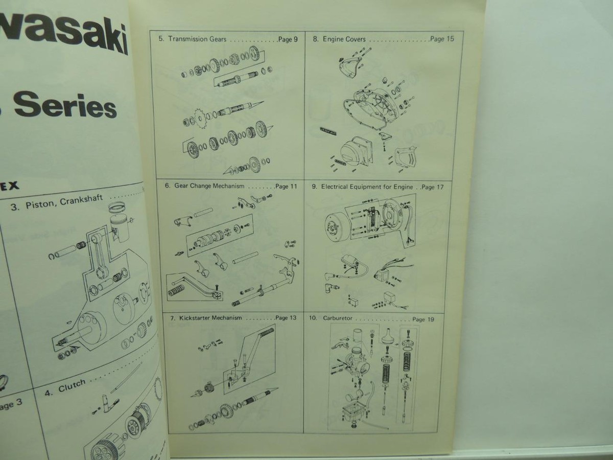 1978 Kawasaki KE250-B Motorcycle Parts Catalog L13090 | eBay