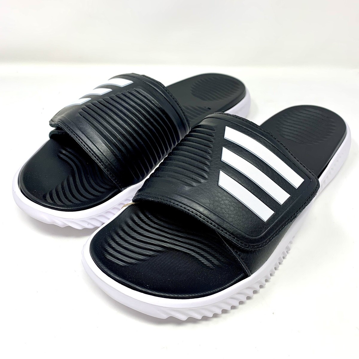 【ADIDAS】男女 GY9415 ALPHABOUNCE SLIDE 2 Adidas Alphabounce Slide 2.0 Sandals Black White Men's 12