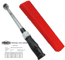 FAMEX 10865 Profi Drehmomentschl&uuml;ssel 1/2 Zoll - 40-210 Nm - mit Kalibrierschein