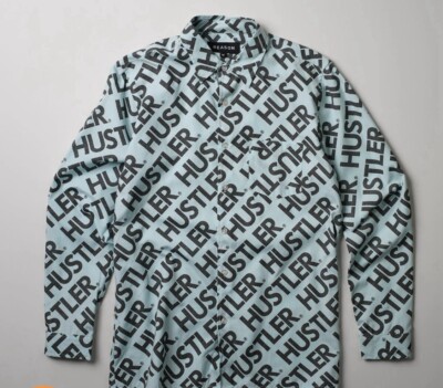 Hustler Long Sleeve Oxford Shirt Blue Men's X-Large XL NEW! Reason Brand
