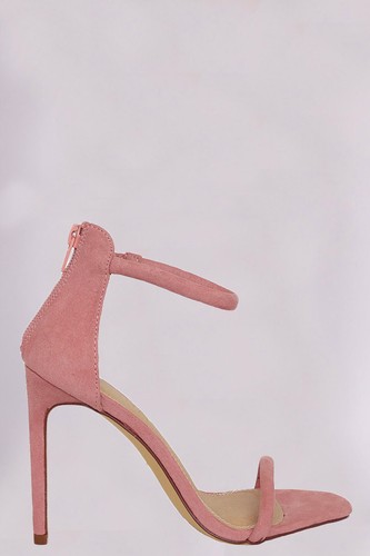 Semplice Cinturino Alla Caviglia Punta Aperta Sandali Stiletto Tacchi a  Spillo-rosa cipria taglia 10 | eBay